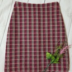 Ann Taylor Pink/Hotpink Pencil Skirt